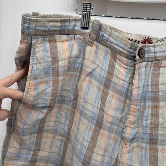 Tommy Bahama Shorts Mens 40 (40x9 ACTUAL) Linen Coastal Paradise Nation Blue Tan - Picture 6 of 8